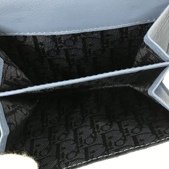 Dior Bicolor logo Double Snap Compact wallet Folded wallet Canvas/Leather blue - Picture 9 of 16